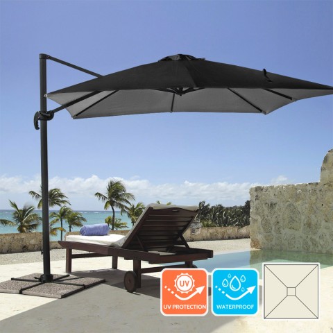 Sombrilla de aluminio para jardín y terraza 3x3m Paradise Noir Promoción