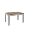 Mesa cocina extensible blanca brillante madera 90x137-185cm Dyon Basic Oferta