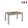 Mesa cocina extensible blanca brillante madera 90x137-185cm Dyon Basic Venta