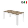 Mesa de comedor cocina moderna 180x90cm madera blanca brillante Echo Basic Venta