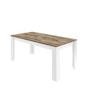 Mesa de comedor cocina moderna 180x90cm madera blanca brillante Echo Basic Oferta