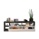 Mueble TV diseño moderno 184cm negro blanco brillante Dorian BX Rebajas