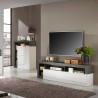 Mueble TV diseño moderno 184cm negro blanco brillante Dorian BX Catálogo