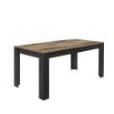 Mesa comedor cocina 180x90cm madera negra industrial Bolero Basic Rebajas