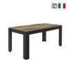 Mesa comedor cocina 180x90cm madera negra industrial Bolero Basic Venta