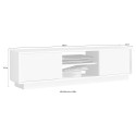Mueble de TV salón blanco brillante moderno 138cm Dener Ice Catálogo