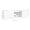 Mueble de TV salón blanco brillante moderno 138cm Dener Ice Catálogo