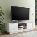 Mueble de TV salón blanco brillante moderno 138cm Dener Ice Promoción