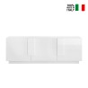 Mueble para TV de 3 puertas blancas brillantes moderno Jupiter WH T2 Venta