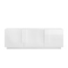 Mueble para TV de 3 puertas blancas brillantes moderno Jupiter WH T2 Oferta