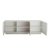 Mueble para TV de 3 puertas blancas brillantes moderno Jupiter WH T2 Rebajas