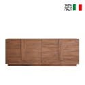 Mueble para salón comedor de diseño credenza buffet en madera de 241 cm con 4 puertas Jupiter MR L2. Venta
