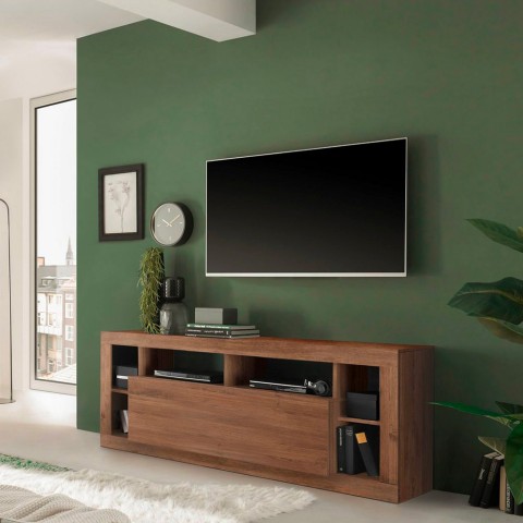 Mueble para TV de madera 172cm de diseño moderno con puerta abatible Misia MR Promoción