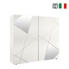 Aparador blanco de salón con 2 puertas diseño geométrico Vittoria Glam WH Oferta