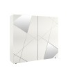 Aparador blanco de salón con 2 puertas diseño geométrico Vittoria Glam WH Venta