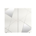 Aparador blanco de salón con 2 puertas diseño geométrico Vittoria Glam WH Rebajas