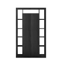 Librería de salón moderna de columna de madera negra con 2 puertas Albus NR Oferta