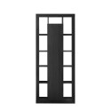 Librería negra moderna de columna en madera 217 cm con puerta central Jote NR. Oferta