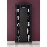 Librería negra moderna de columna en madera 217 cm con puerta central Jote NR. Descueto