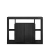 Aparador negro para sala en madera de 134cm de diseño moderno con 2 puertas marca Lema NR. Oferta
