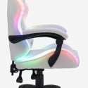 Silla gaming luces LED RGB silla ergonómica con 2 cojines Pixy Junior 