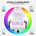 Silla gaming luces LED RGB silla ergonómica con 2 cojines Pixy Junior Coste