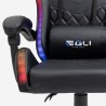 Silla gaming ergonómica RGB con LED en polipiel The Horde XL 