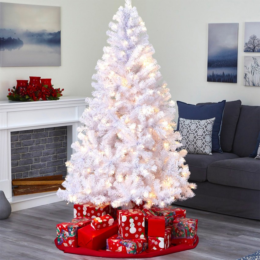  Árbol de Navidad  Artificial Clásico Tradicional Blanco 240 cm Zermatt Promoción 