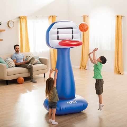 Canasta Baloncesto Hinchable con Balón Intex 57502 para Casa y Jardín