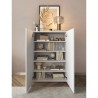Aparador mueble recibidor blanco brillante 2 puertas espejo Elise Catálogo