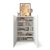 Aparador mueble recibidor blanco brillante 2 puertas espejo Elise Rebajas
