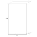 Aparador mueble recibidor blanco brillante 2 puertas espejo Elise Stock