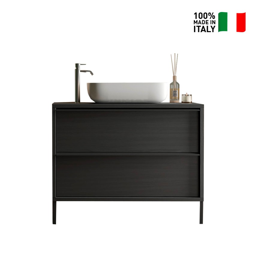 Duet T mueble baño suelo 3 cajones lavabo doble 122x47x86cm