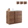 Mueble baño de suelo de madera 3 cajones con lavabo de cerámica Etoile. Venta