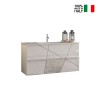 Mueble baño 2 cajones suspendido con lavabo blanco brillante Kelly Stock