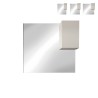 Espejo baño columna 1 puerta blanco brillante y luz LED Riva Promoción