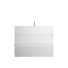 Mueble baño de suelo moderno blanco brillante 3 cajones y lavabo Joey Modelo