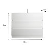 Mueble baño de suelo moderno blanco brillante 3 cajones y lavabo Joey Precio