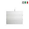 Mueble baño de suelo moderno blanco brillante 3 cajones y lavabo Joey Catálogo