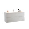 Mueble baño suspendido moderno lavabo 2 cajones blanco brillante Add Elección