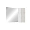 Espejo baño con luz LED y columna suspendida 1 puerta madera blanco Evin Catálogo