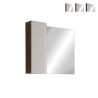 Espejo baño columna 1 puerta luz LED madera blanca roble Pilar BW Oferta