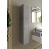 Columna de baño suspendida 1 puerta mueble de almacenaje Kubi gris cemento Venta