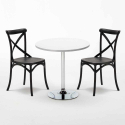 Mesa Redonda Blanca Con 2 Sillas De Colores Interior Bar Vintage Long Island Modelo