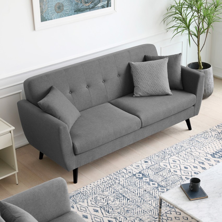 Sofá salón 3 plazas moderno diseño nórdico resistente 191 cm Hayem Venta