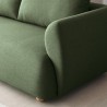 Sofá 3 plazas tela estilo moderno nórdico diseño 196 cm verde Geert. Rebajas