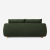 Sofá 3 plazas tela estilo moderno nórdico diseño 196 cm verde Geert. Medidas