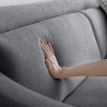 Sofá 3 plazas cómodo diseño patas metálicas 200 cm tejido negro Egbert Modelo