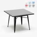 mesa industrial Lix 80x80 en acero para bar y hogar dynamite Promoción
