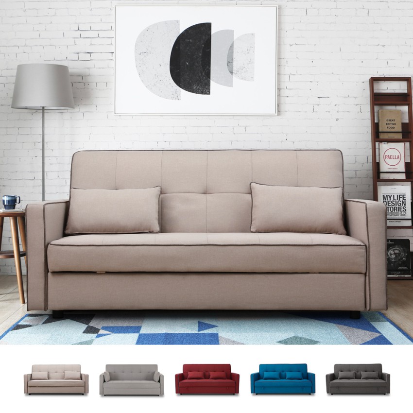 Moderno Sofa Cama Plegable Futon Convertible Con Puerto USB Muebles de Sala  NEW